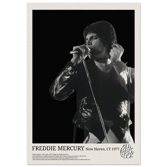 Poster of Freddie Mercury taken in 1977