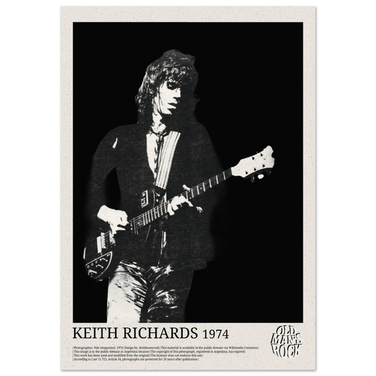 Poster of Keith Richards from The Rolling Stones taken in 1974