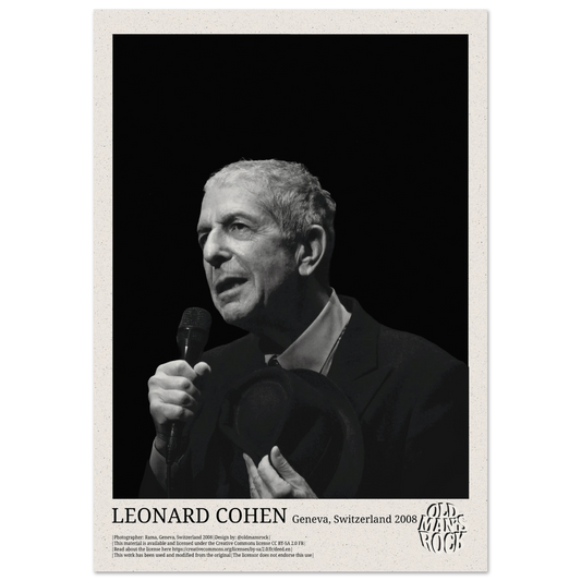 Poster of Leonard Cohen taken in 2008