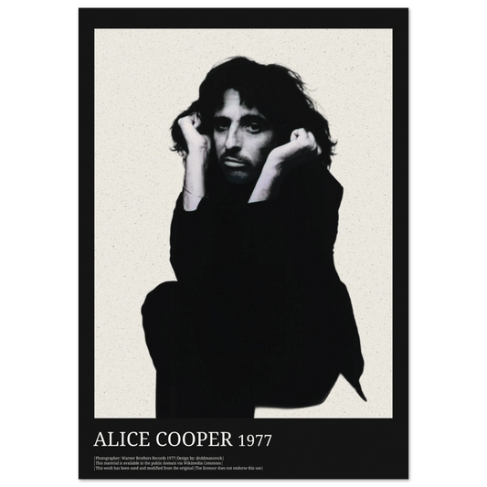 Poster of Alice Cooper taken in 1977