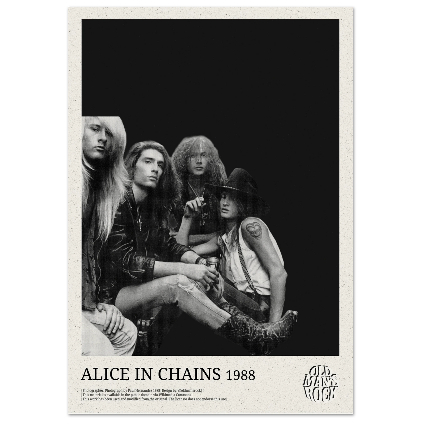 Poster of Alice In Chains taken 1988