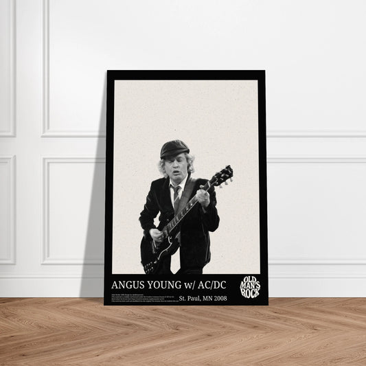 Poster of Angus Young performing live with AC/DC