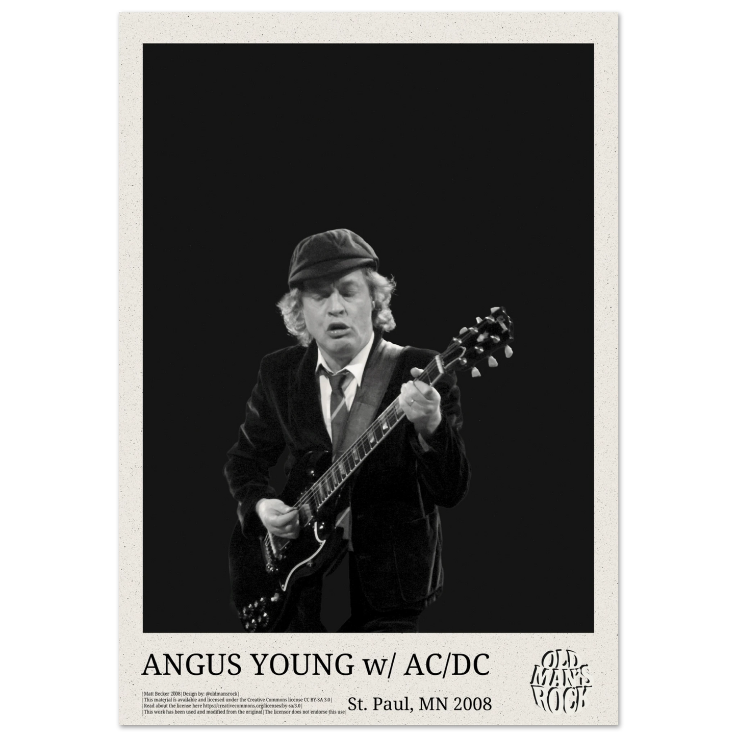 Poster of Angus Young with AC/DC taken in 2008