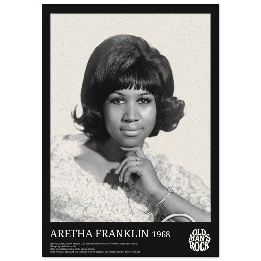Poster of Aretha Franklin taken in 1968