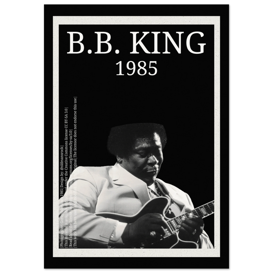 Poster of BB King taken in 1985