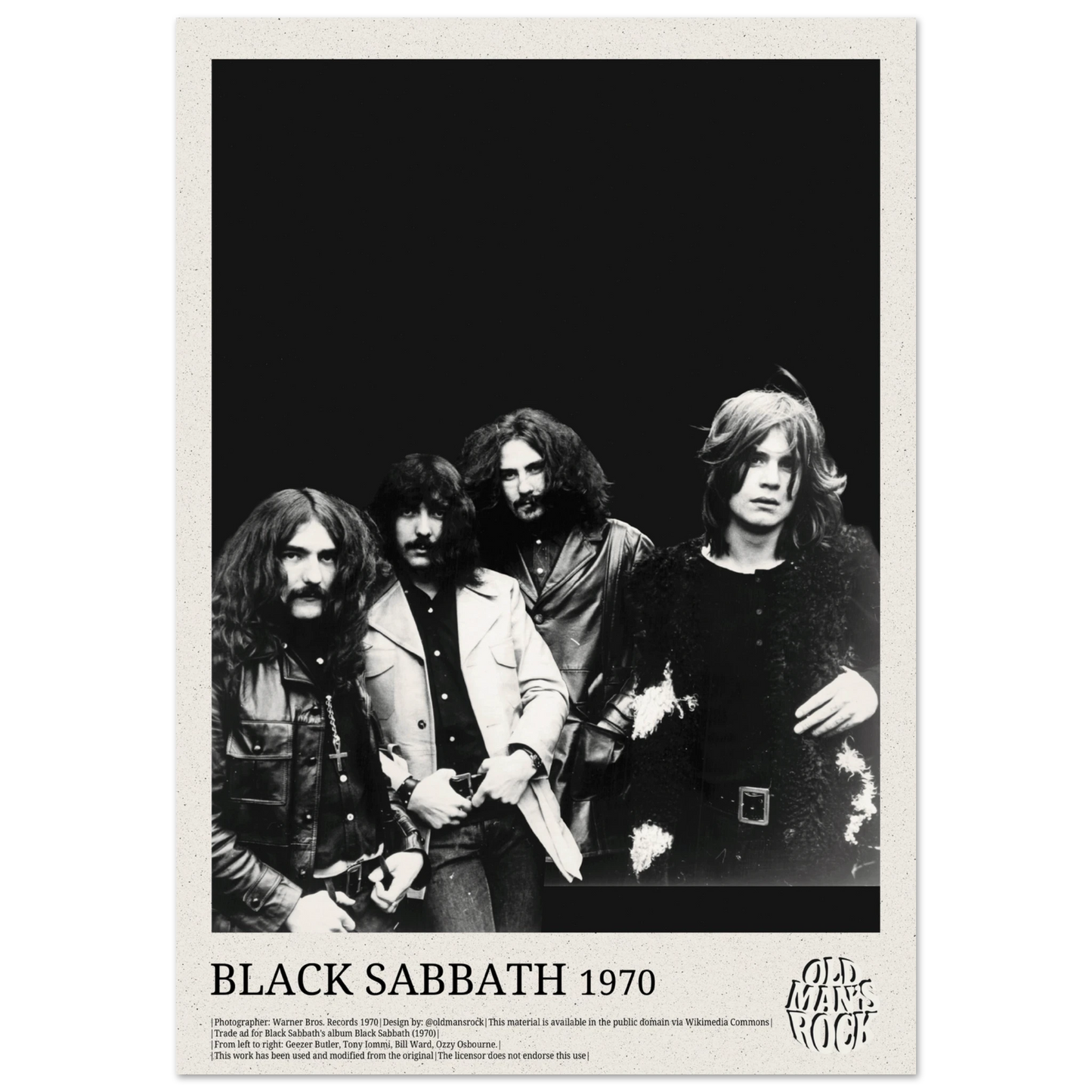 Poster of Black Sabbath taken in 1970