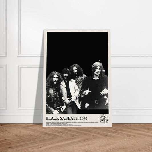 Wall art of hard rock band Black Sabbath