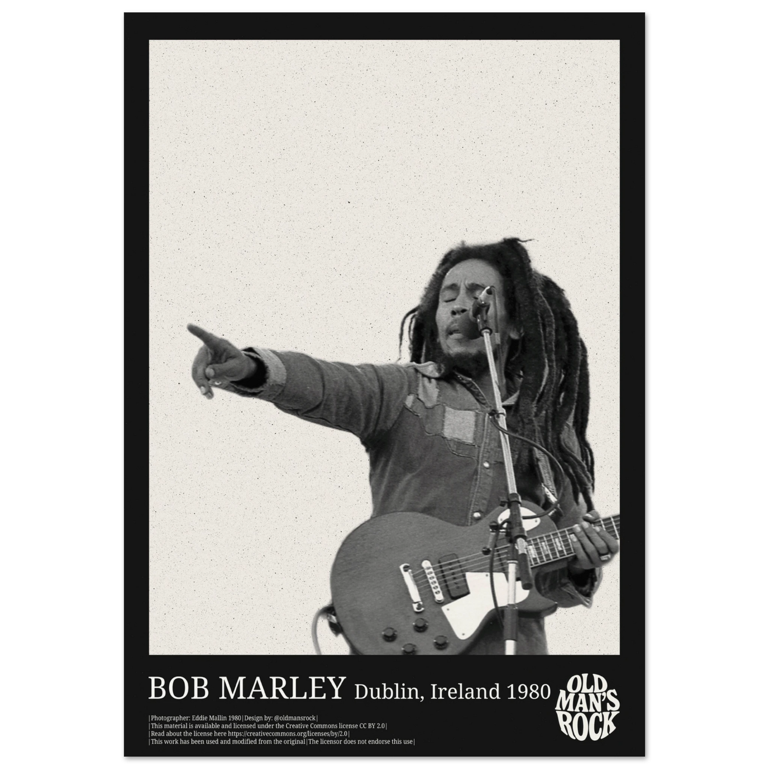 Poster of Bob Marley taken in 1980