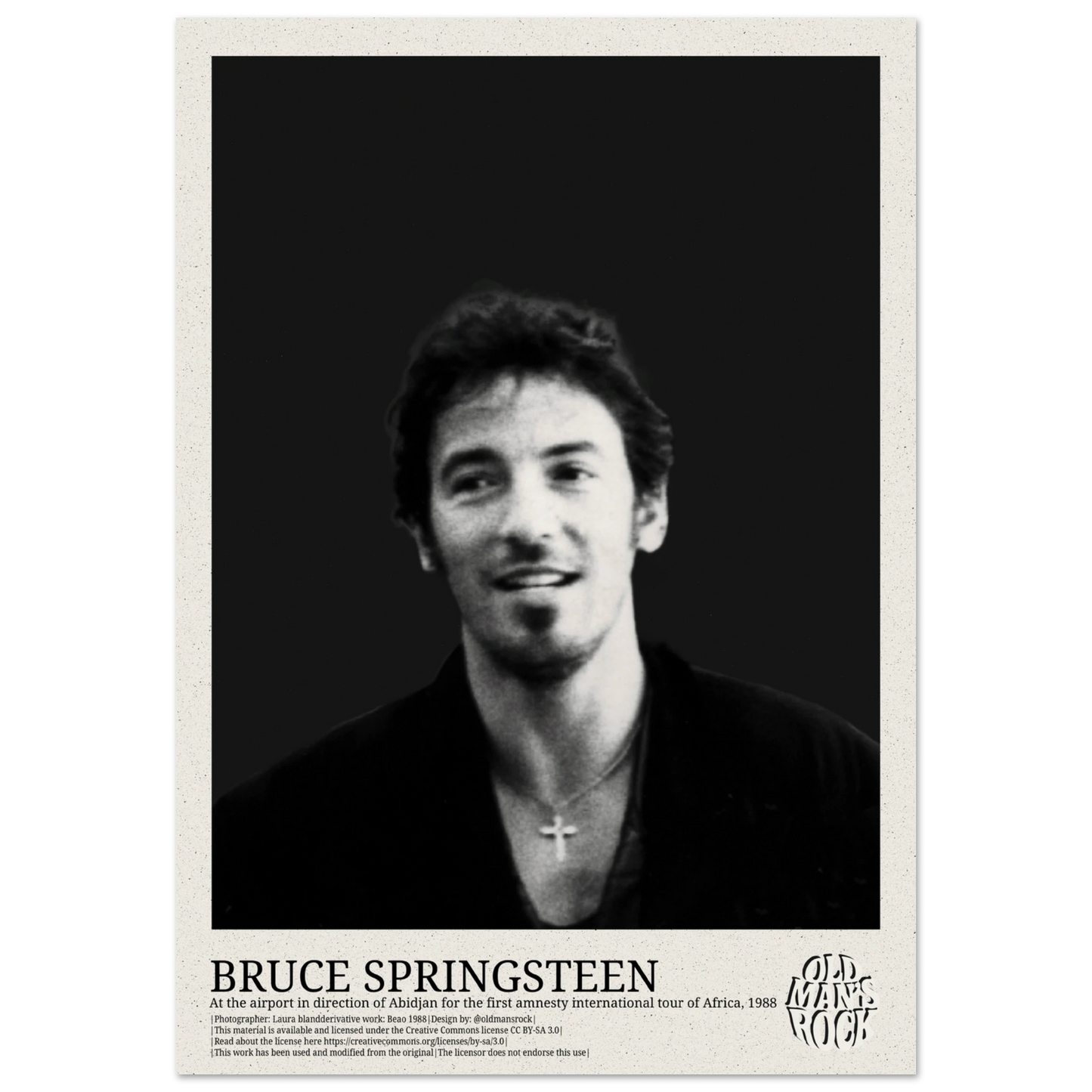 Bruce Springsteen poster taken in 1988