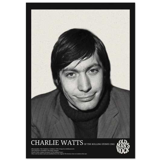 Poster of the Rolling Stones drummer Charlie Watts taken in 1965