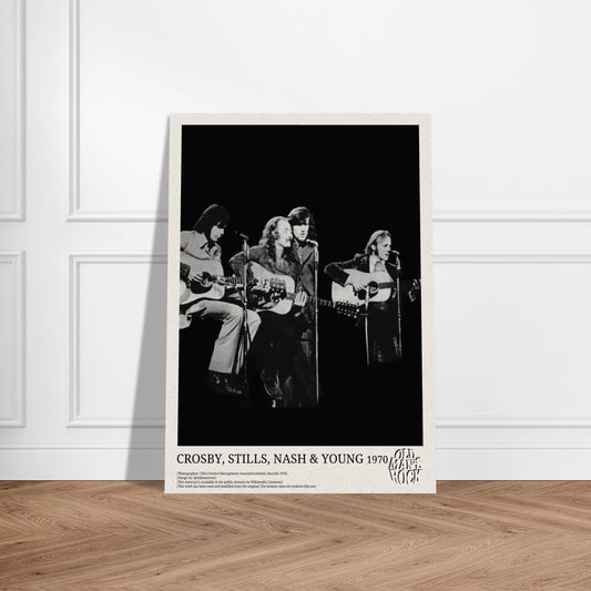 Wall art poster of Crosby, Stills, Nash and Young in concert
