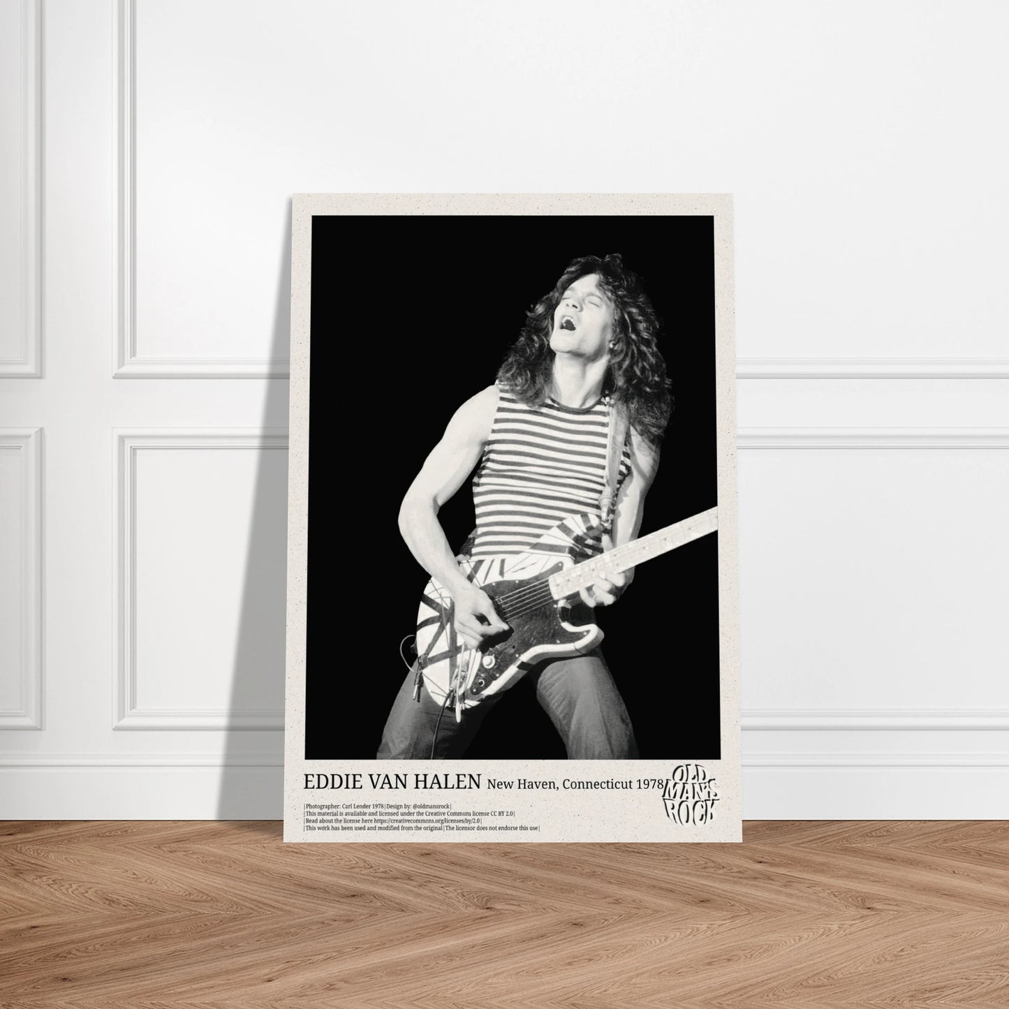 Portrait of Eddie Van Halen live in concert