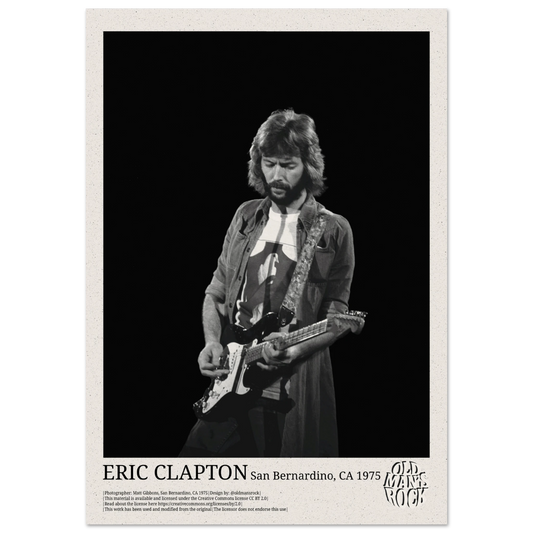 Poster taken of Eric Clapton from 1975