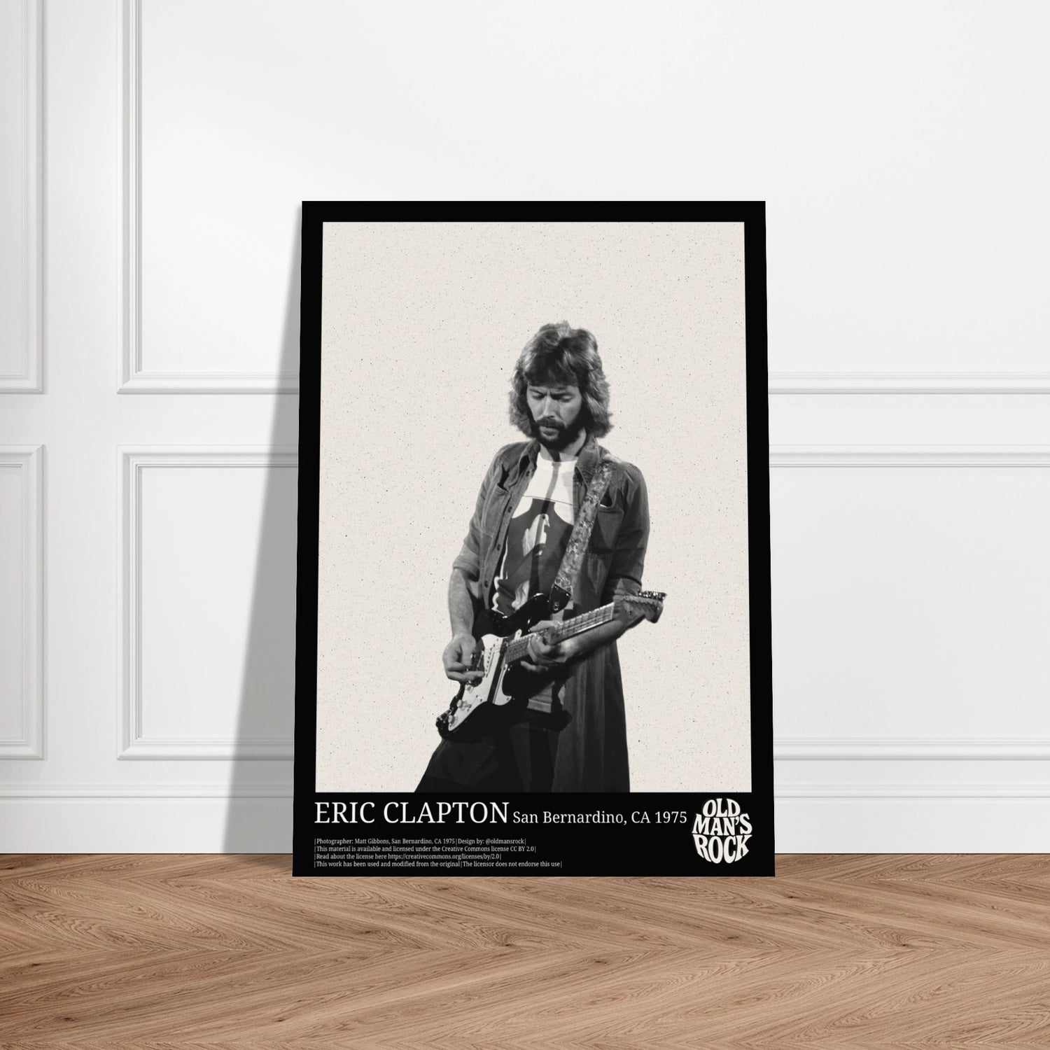 Portrait of Eric Clapton performing live