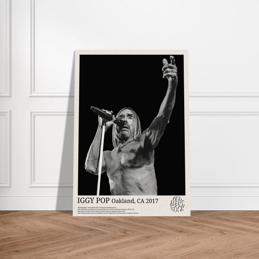 Portrait poster of Iggy Pop in concert