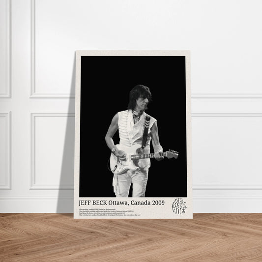 Portrait of Jeff Beck performing live, printed on our thick poster. 