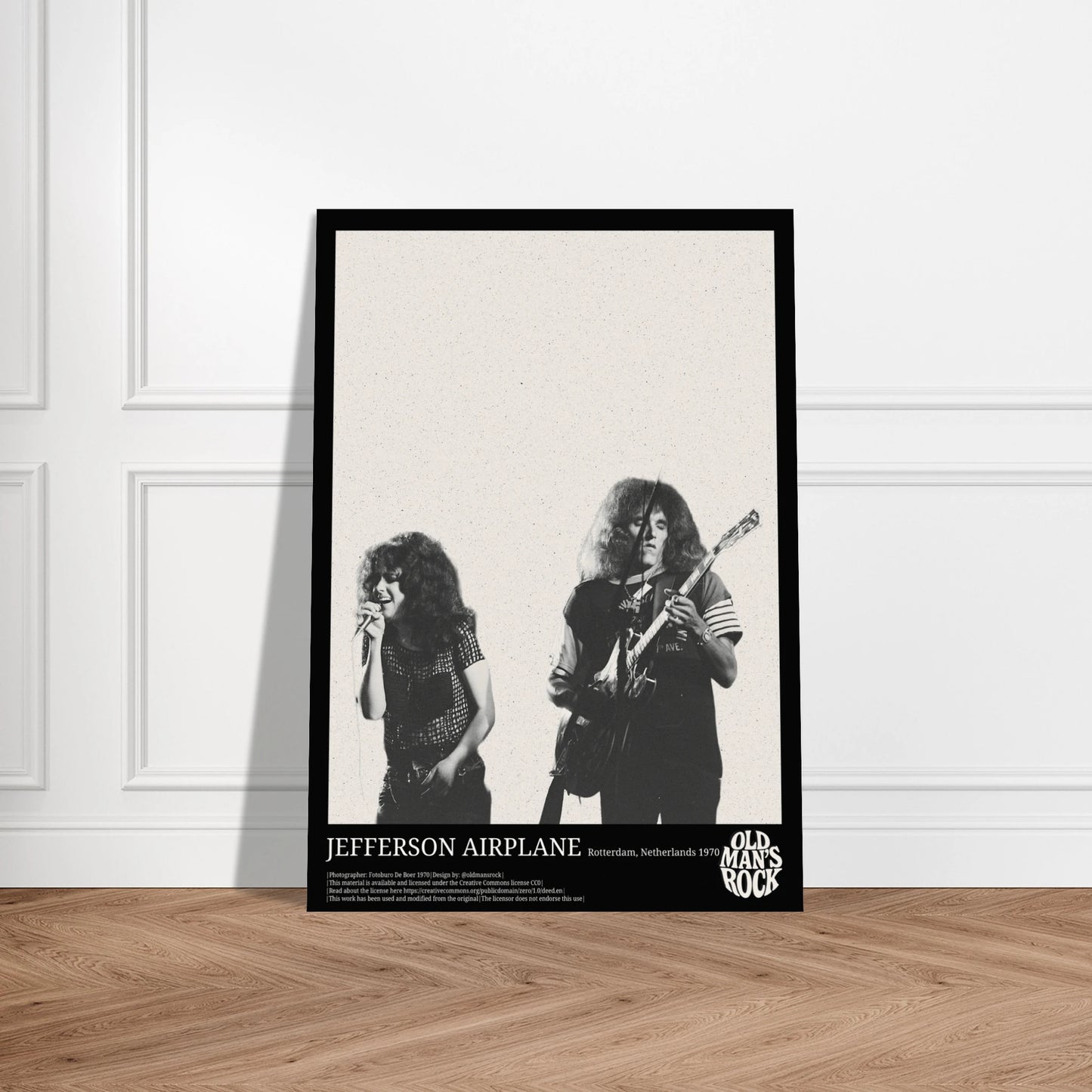 Portrait poster of psychedelic rock band Jefferson Airplane