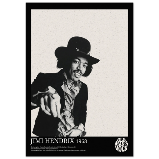 Poster of Jimi Hendrix taken in 1968