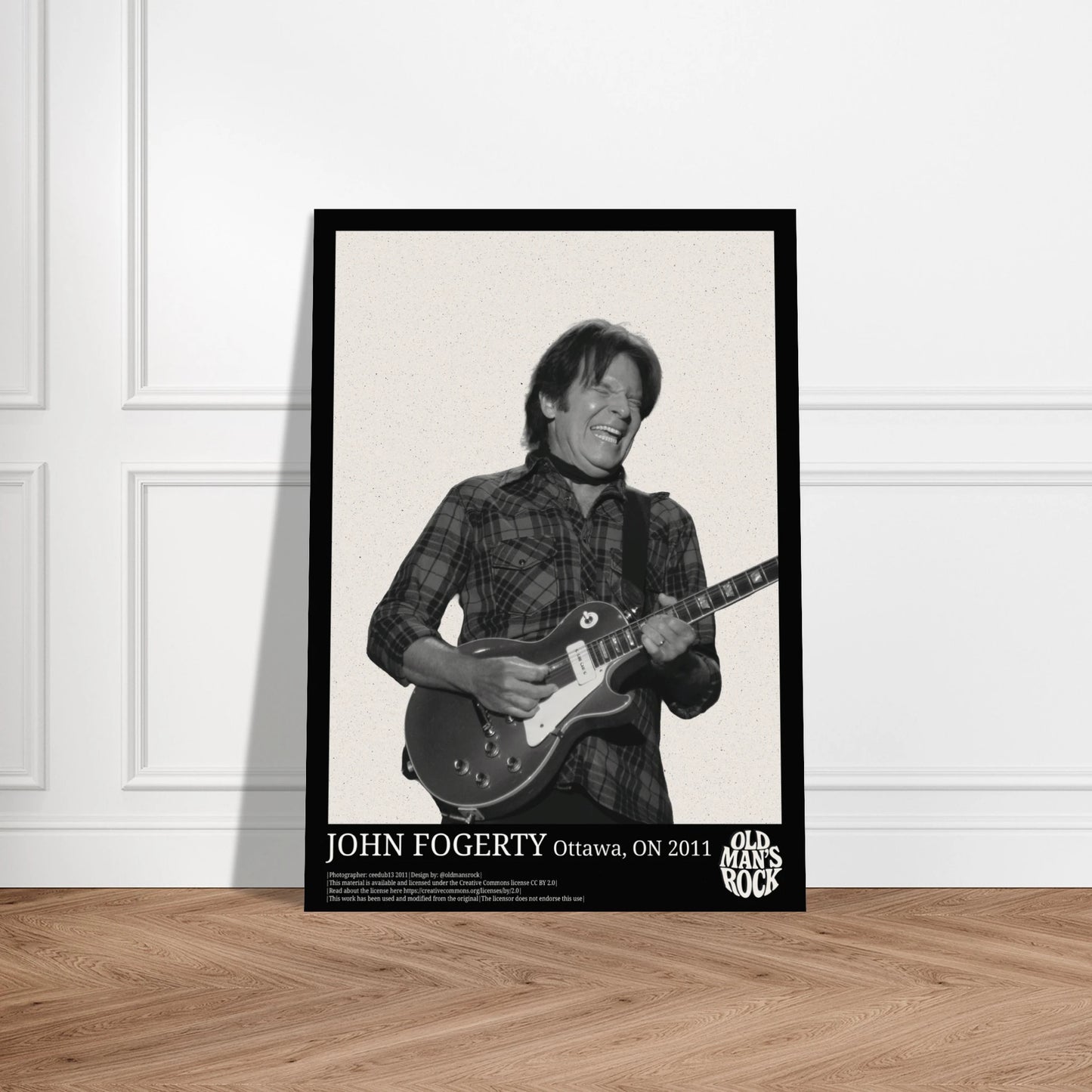 Portrait poster of John Fogerty in concert