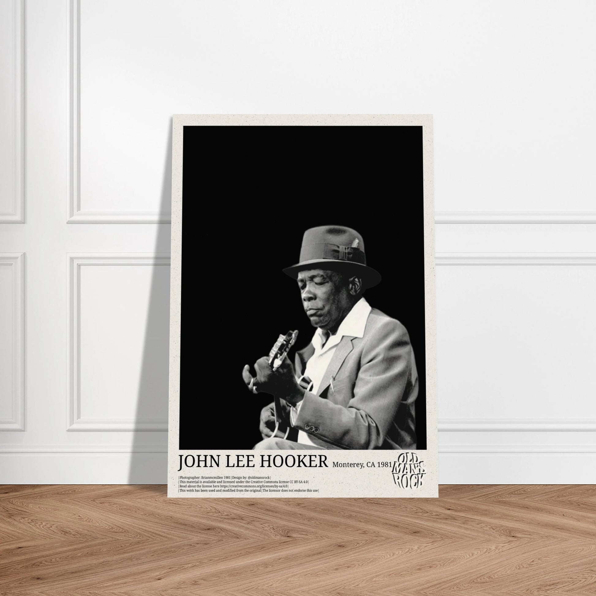 Portrait of John Lee Hooker performing live