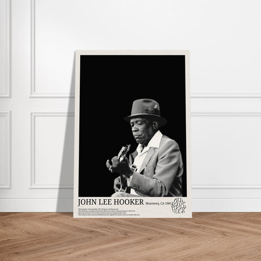 Portrait of John Lee Hooker performing live