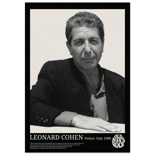 Poster of Leonard Cohen taken in 1988