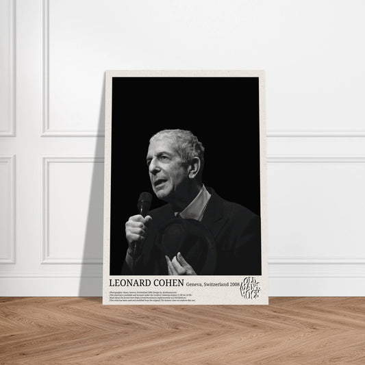 Poster of Leonard Cohen performing live in 2008