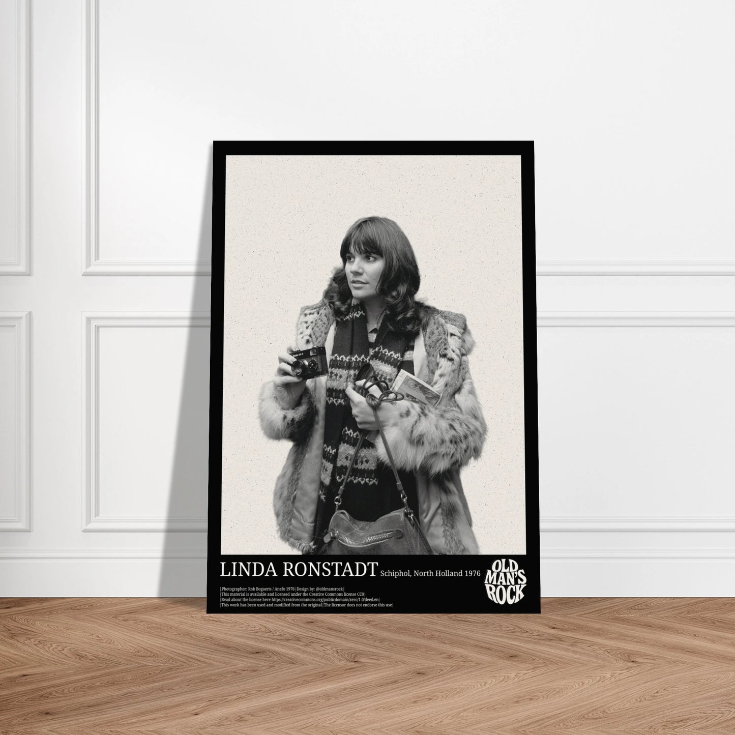 Portrait poster of Linda Ronstadt in 1976