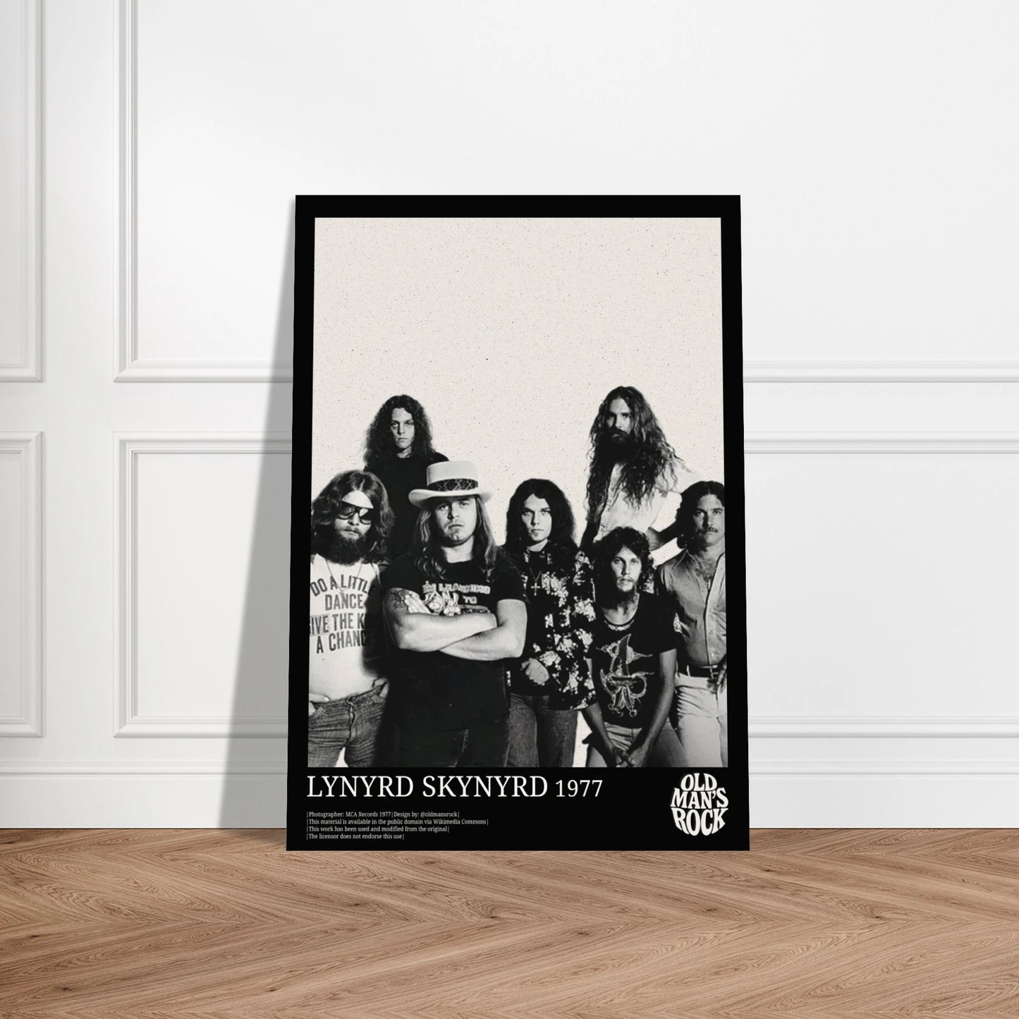 Portrait poster of Lynyrd Skynyrd taken in 1977