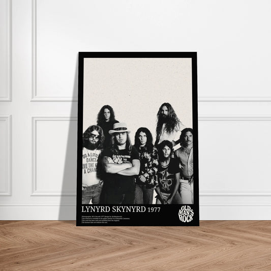 Portrait poster of Lynyrd Skynyrd taken in 1977