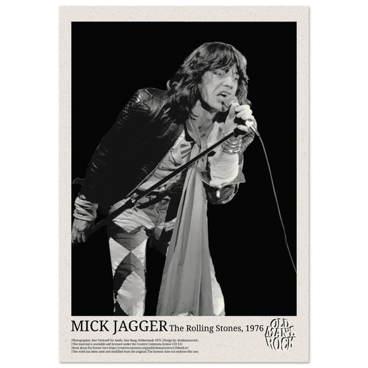 Poster of Mick Jagger taken in 1976
