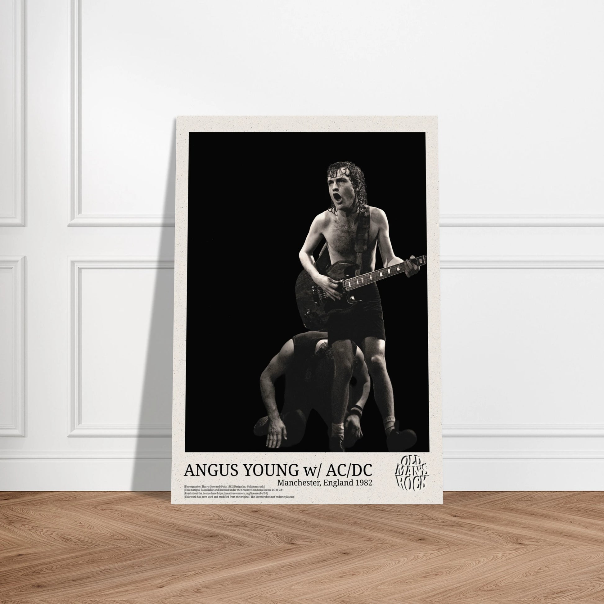 Wall art of Angus young with Brian Johnson together with AC/DC