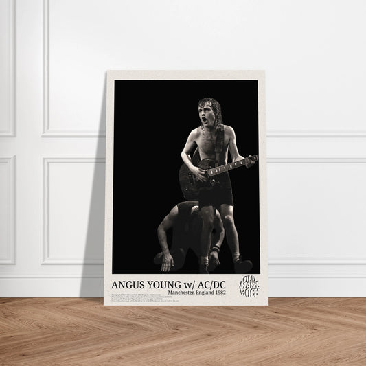 Wall art of Angus young with Brian Johnson together with AC/DC