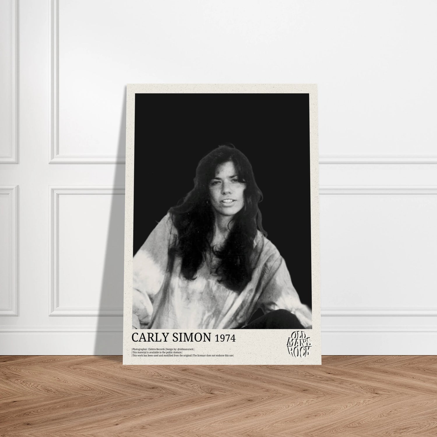 Wall art portrait of artist Carly Simon