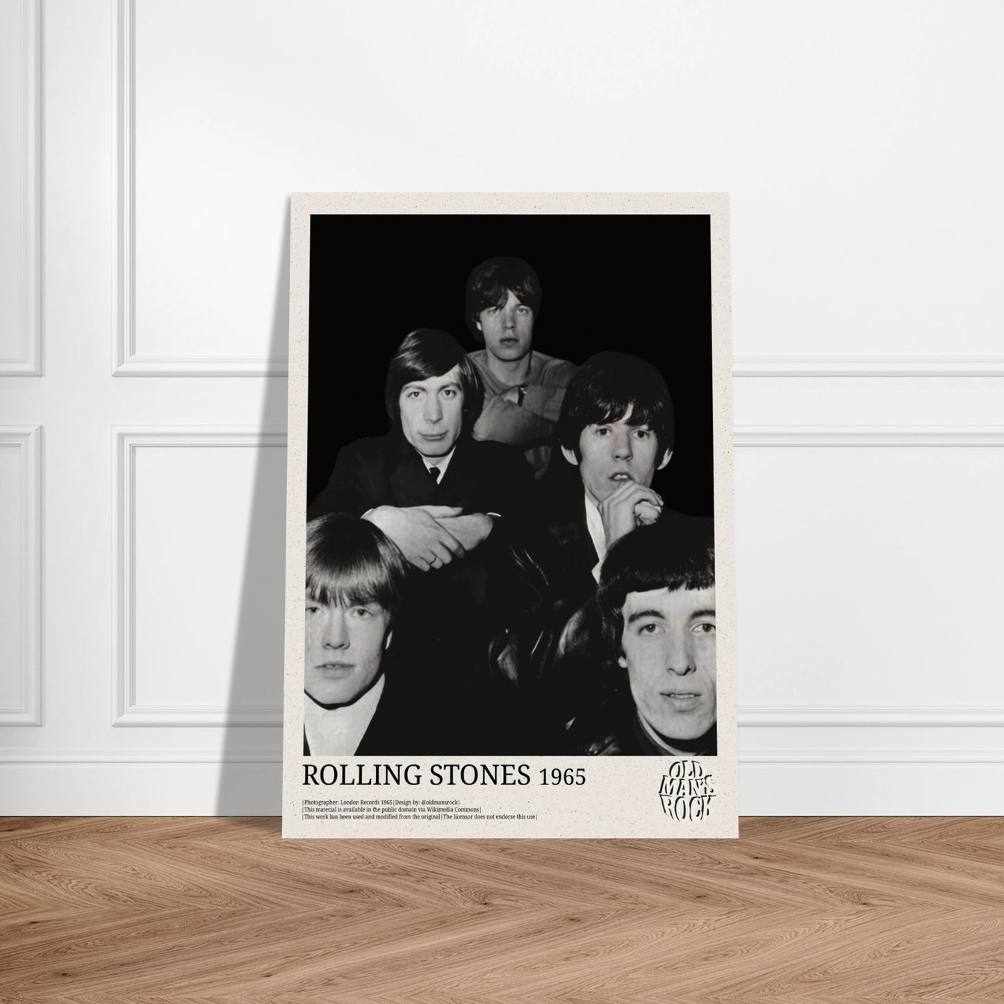 Portrait poster of Rolling Stones in 1965. 