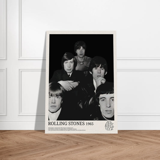 Portrait poster of Rolling Stones in 1965. 