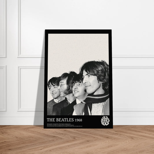 Portrait poster of The Beatles photographed in 1968. 
