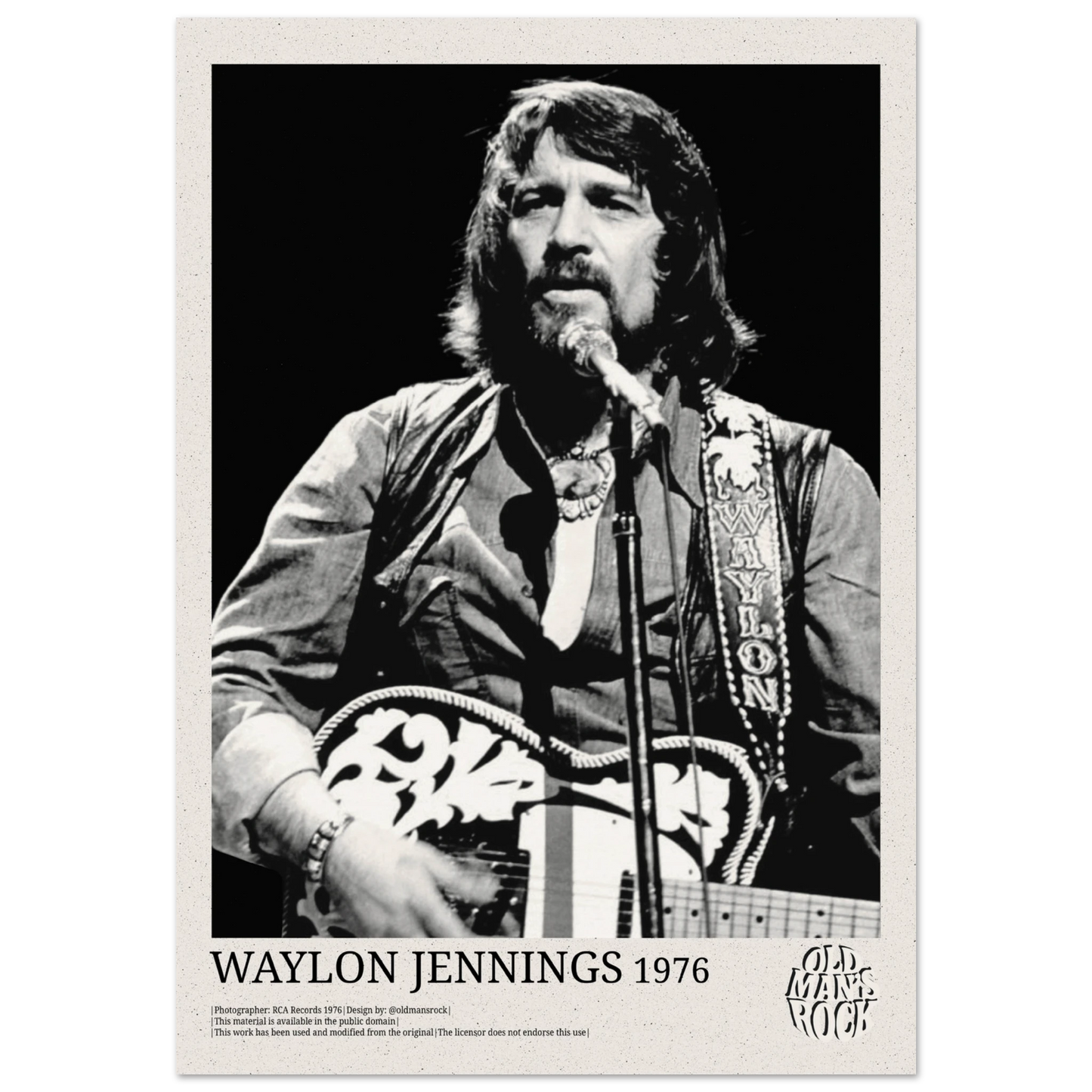 Poster of Waylon Jennings taken in 1976